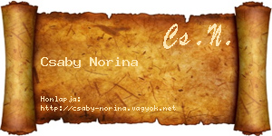 Csaby Norina névjegykártya