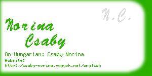 norina csaby business card